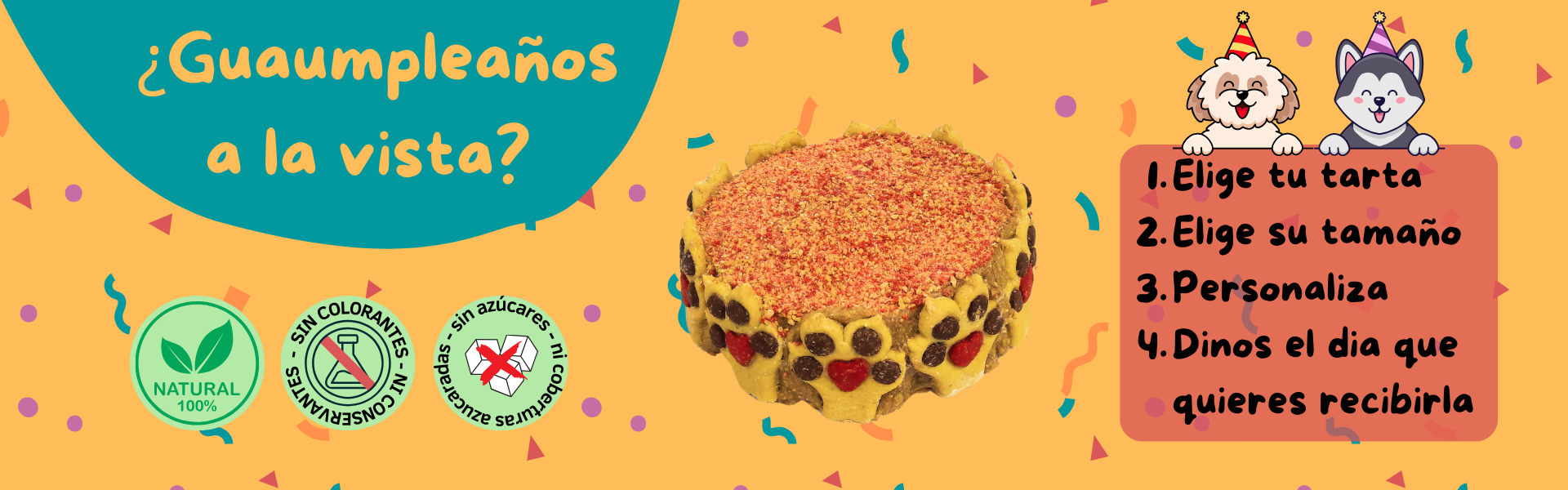tartas para perro anuncio