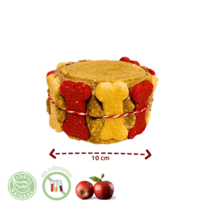 Tarta canina de fruta