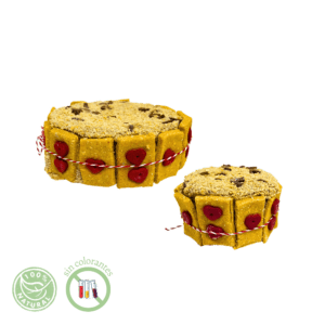 Tarta de salchichas frankfut para perros