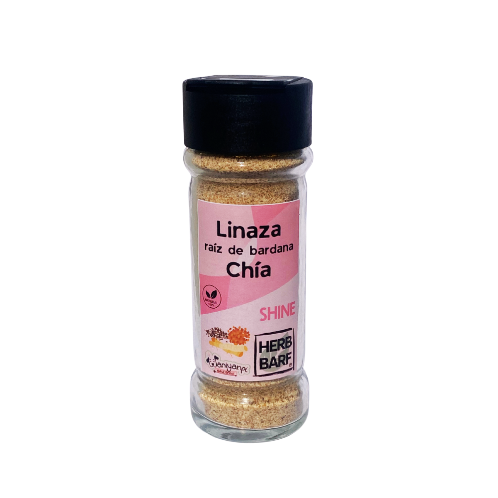 Suplemento Shine - Linaza, Bardana y Chia para perros(60g) Suplemento Shine - Linaza, Bardana y Chia para perros(60g)