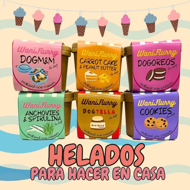 Vendidos en más de 9 países, nuestros helados para preparara en casa son los más sanos, fáciles y seguros de tener en tienda. 
#waniyanpi #heladoparaperros #heladoparagatos