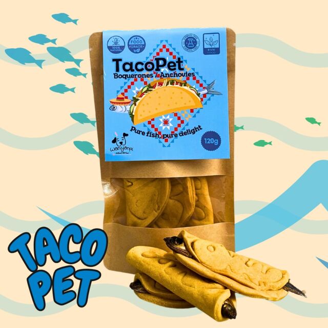 Nuestros Tacopets son un éxito gracias al trabajo conjunto que cada mes hacemos con @tres_trufas para ofreceros productos novedosos. A veces las colaboraciones nos traen estas increíbles ideas que han sido sin lugar a duda uno de nuestros éxitos del 2024.  Un boquerón mediterráneo deshidratado en un taco exquisito hecho por nosotros. 
#waniyanpi #tacopet #tacosparaperros #boquerondeshidratado